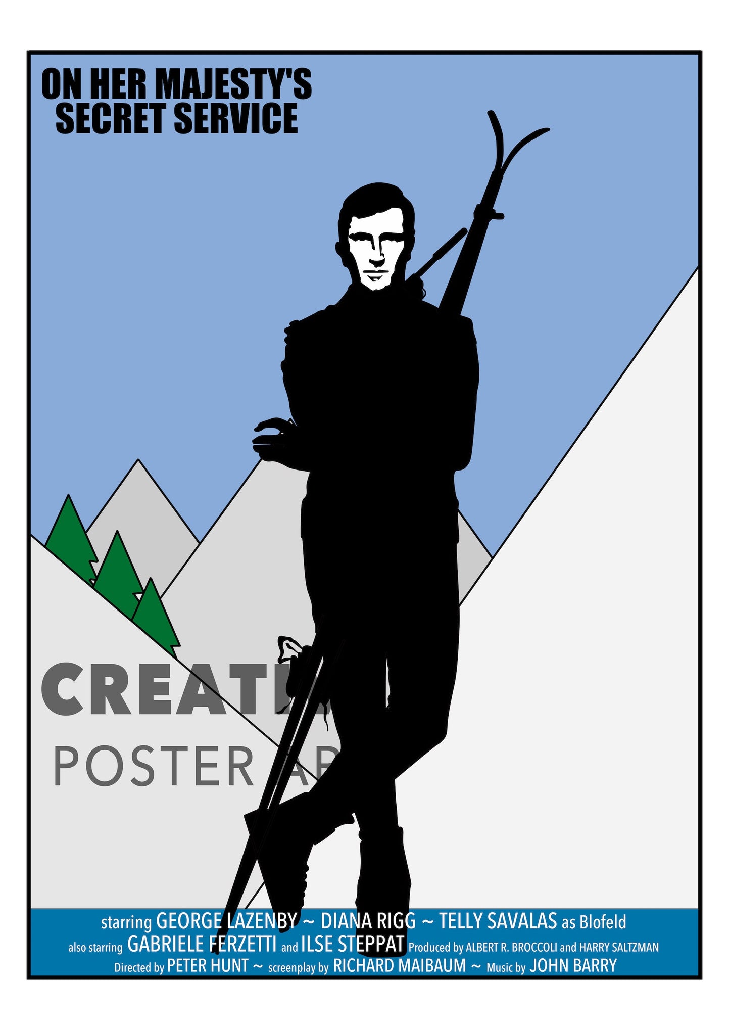 On Her Majesty's Secret Service - James Bond Poster