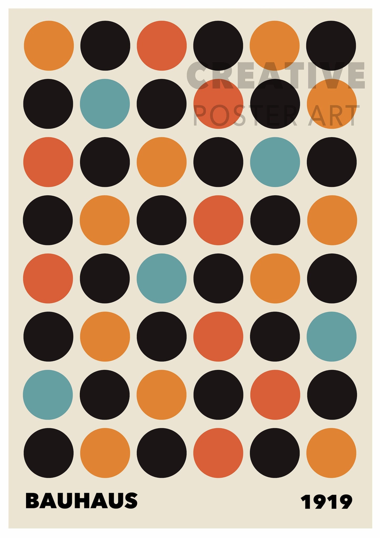 Bauhaus Circles Poster