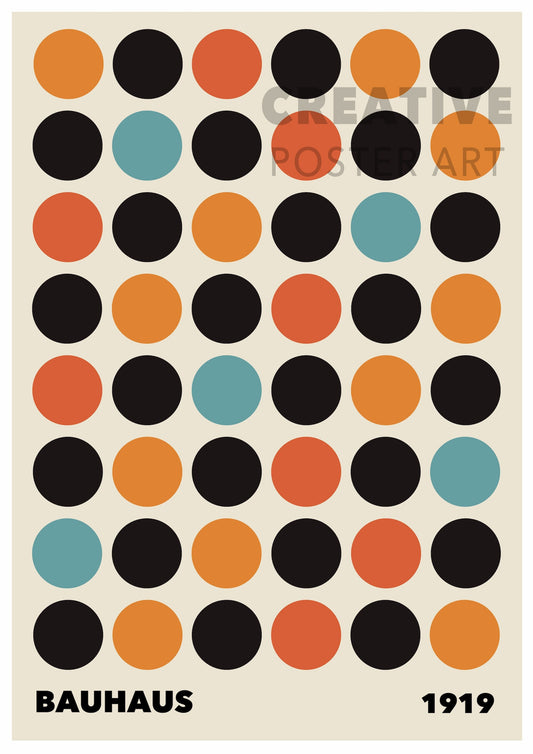 Bauhaus Circles Poster