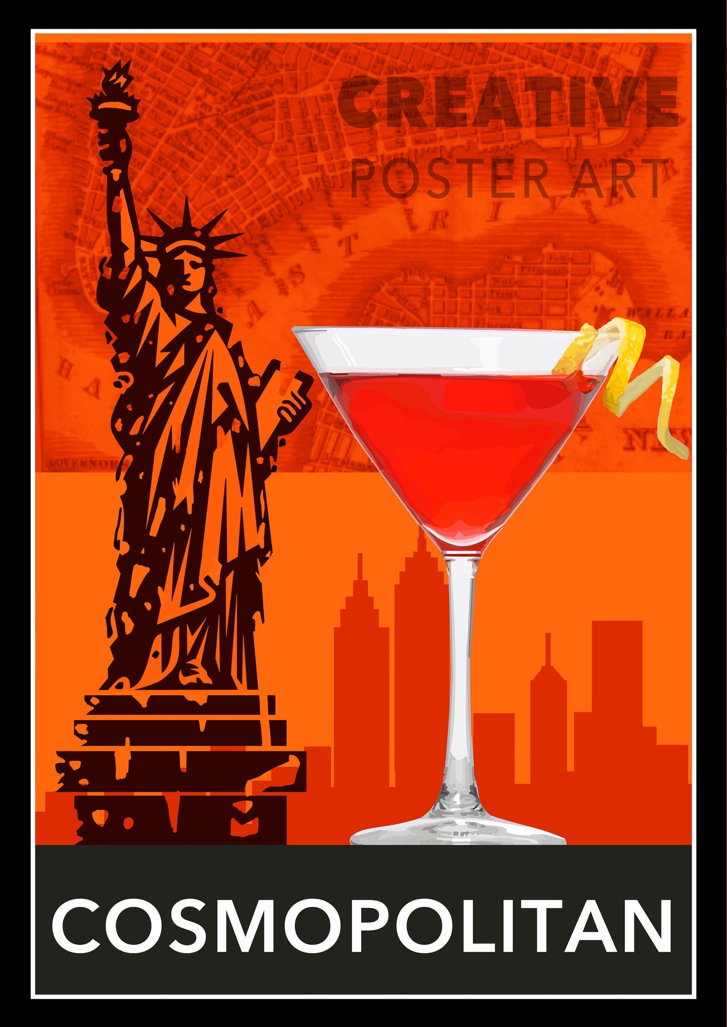 Cosmopolitan Cocktail Poster