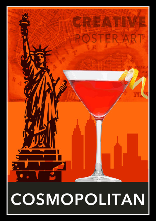 Cosmopolitan Cocktail Poster