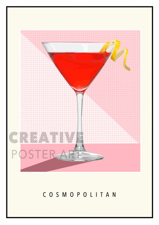 Cosmopolitan Cocktail Poster