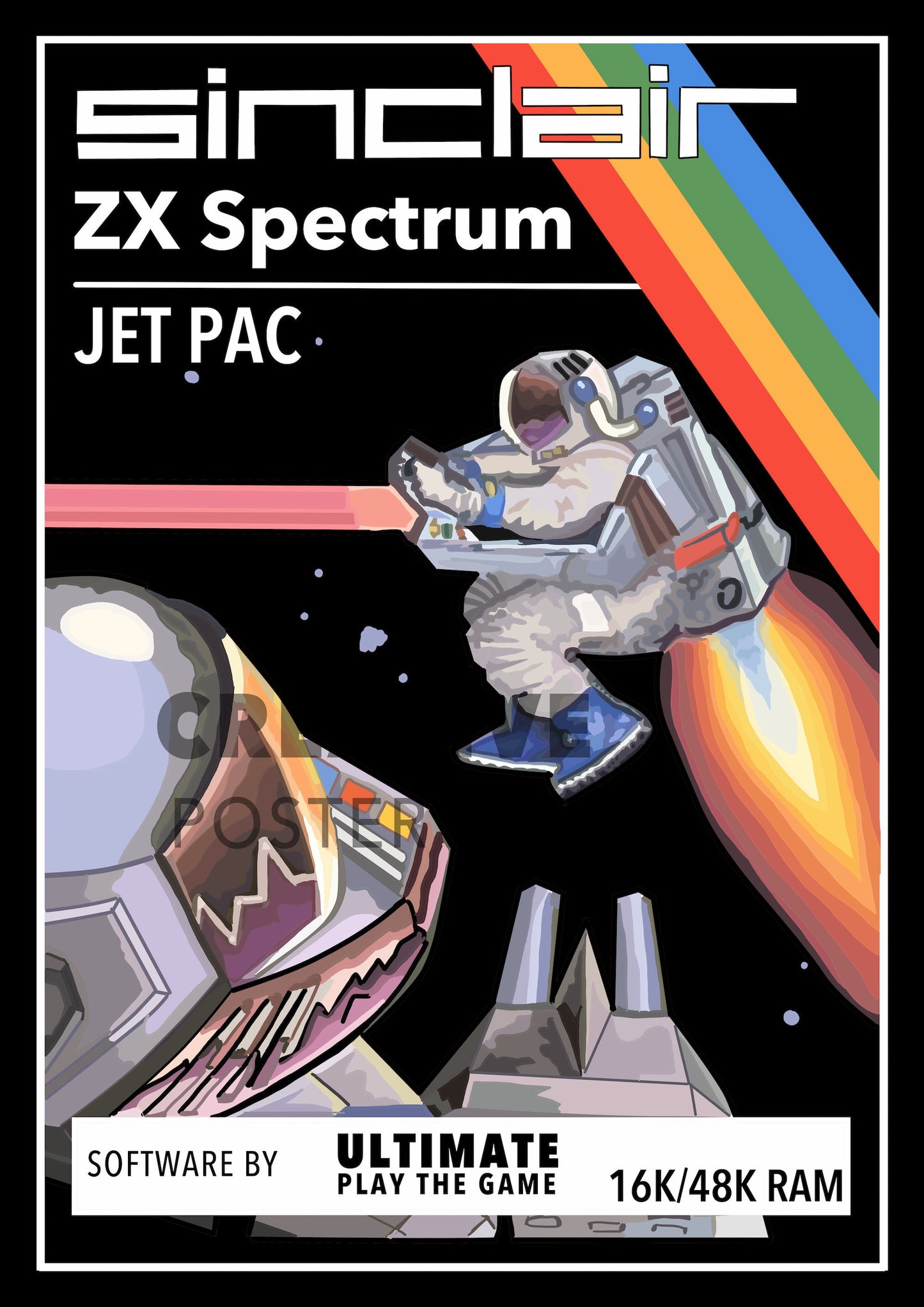 ZX Spectrum - Jetpac Poster