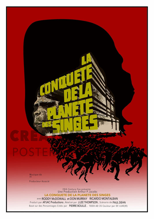 Conquest of the Planet of the Apes Poster (French)