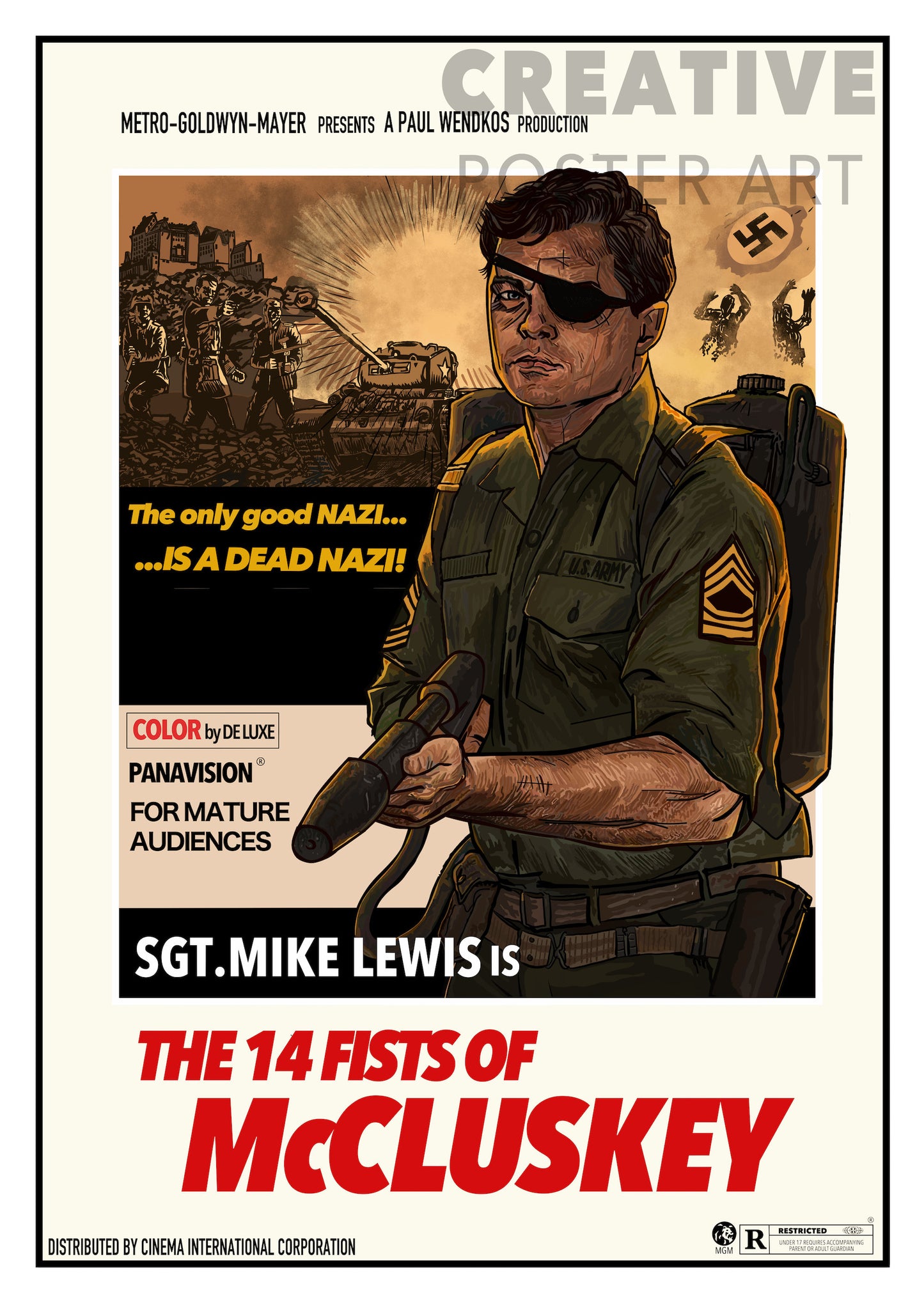 The 14 Fists of McCluskey - Rick Dalton Poster - Once Upon A Time In Hollywood