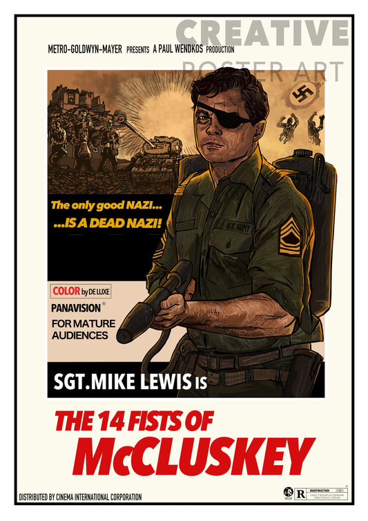 The 14 Fists of McCluskey - Rick Dalton Poster - Once Upon A Time In Hollywood